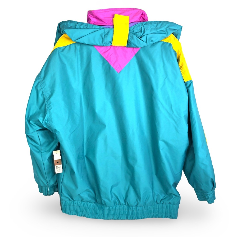 Vintage Apres Sport Ski Jacket Teal Purple Yellow Pink Retro 80s NEW w/ Tags NOS - Picture 2 of 15